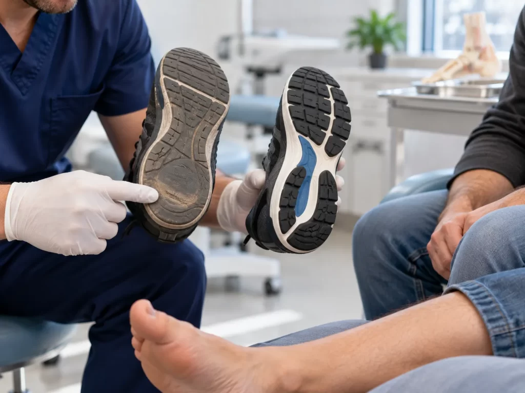 Comparación del desgaste de zapatillas en consulta