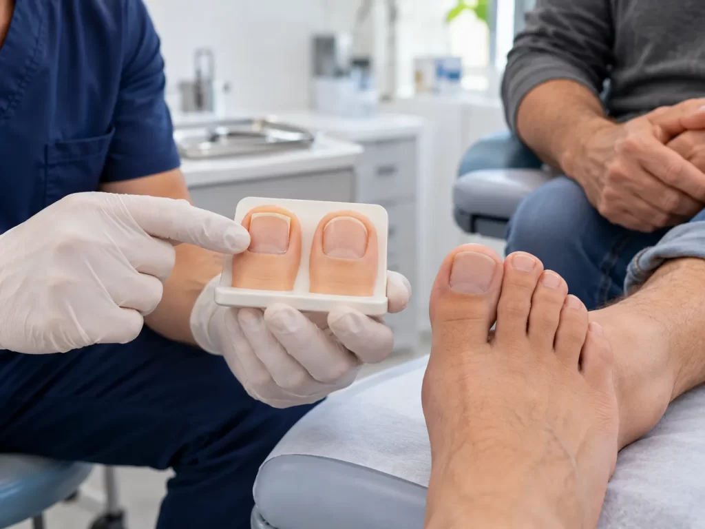Consulta podológica sobre el corte de las uñas