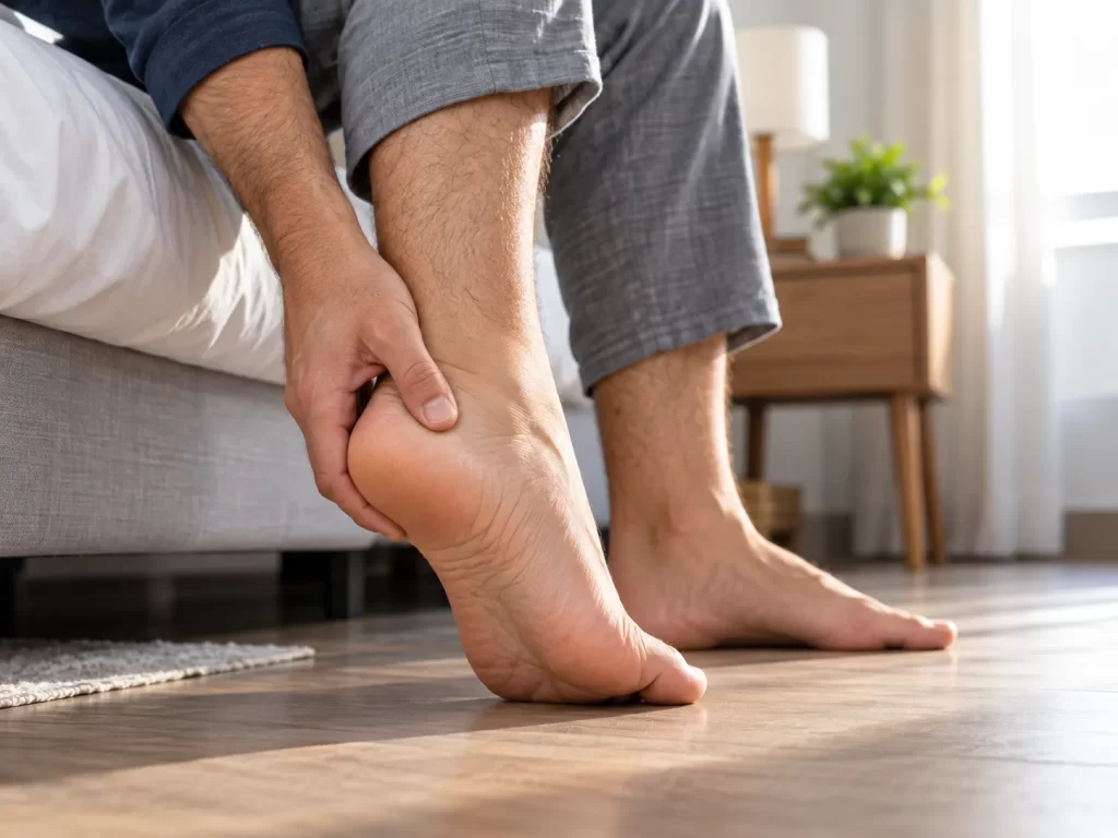 Dolor de talón al dar el primer paso de la mañana